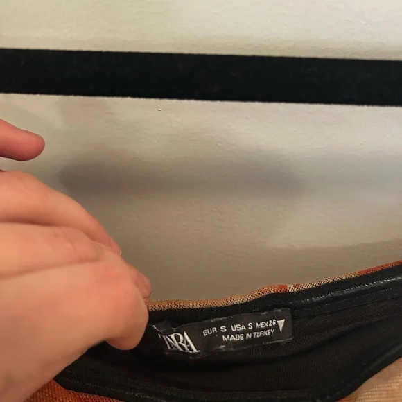 Zara Strapless Printed Fitted Dress - Picture 6 of 6